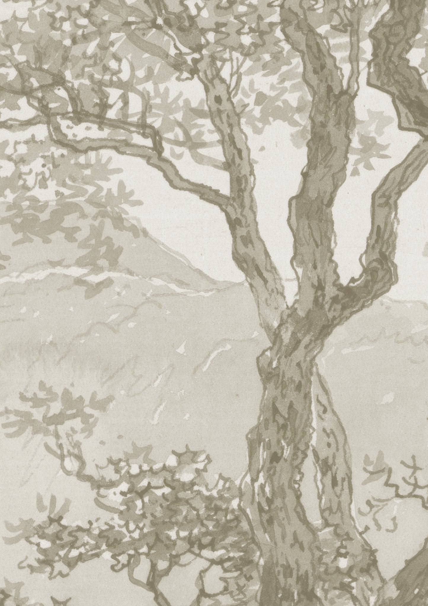 Mountain Landscape Beige