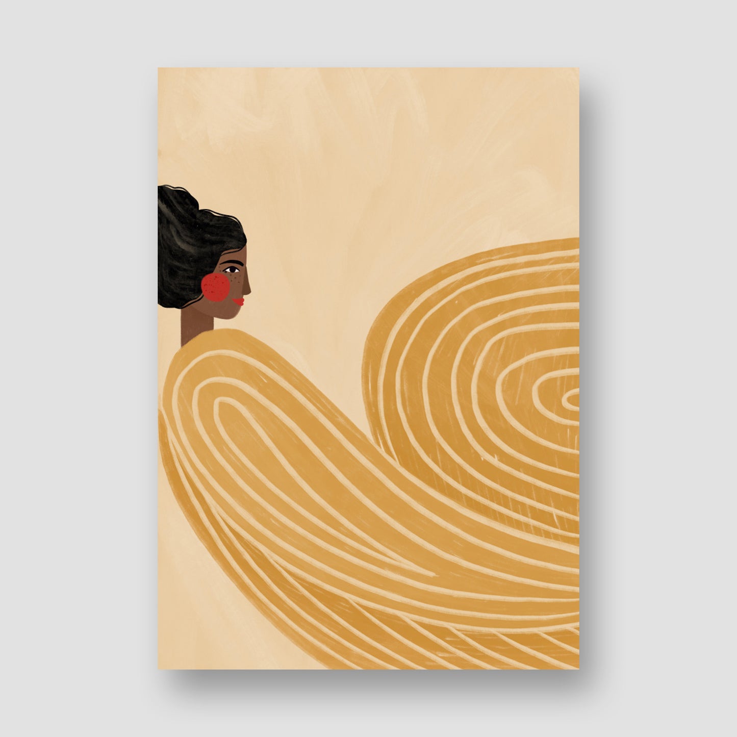 Poster: The Woman With the Yellow Stripes by Bea Müller
