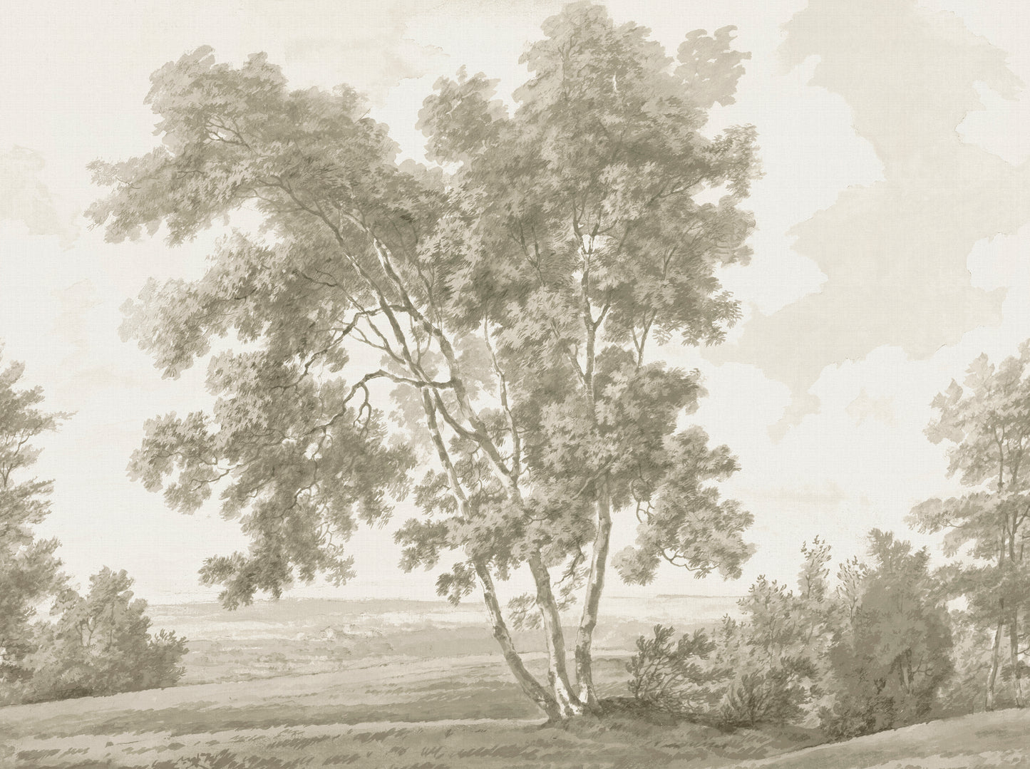 Countryside Landscape, Beige