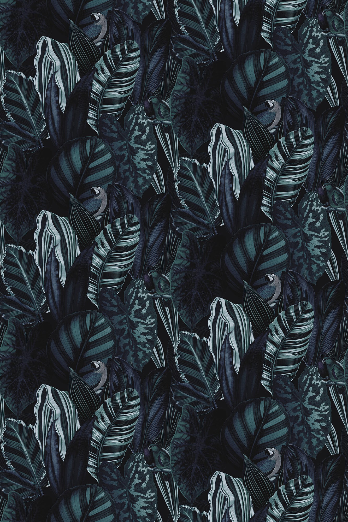 Tropical Leaves Blue