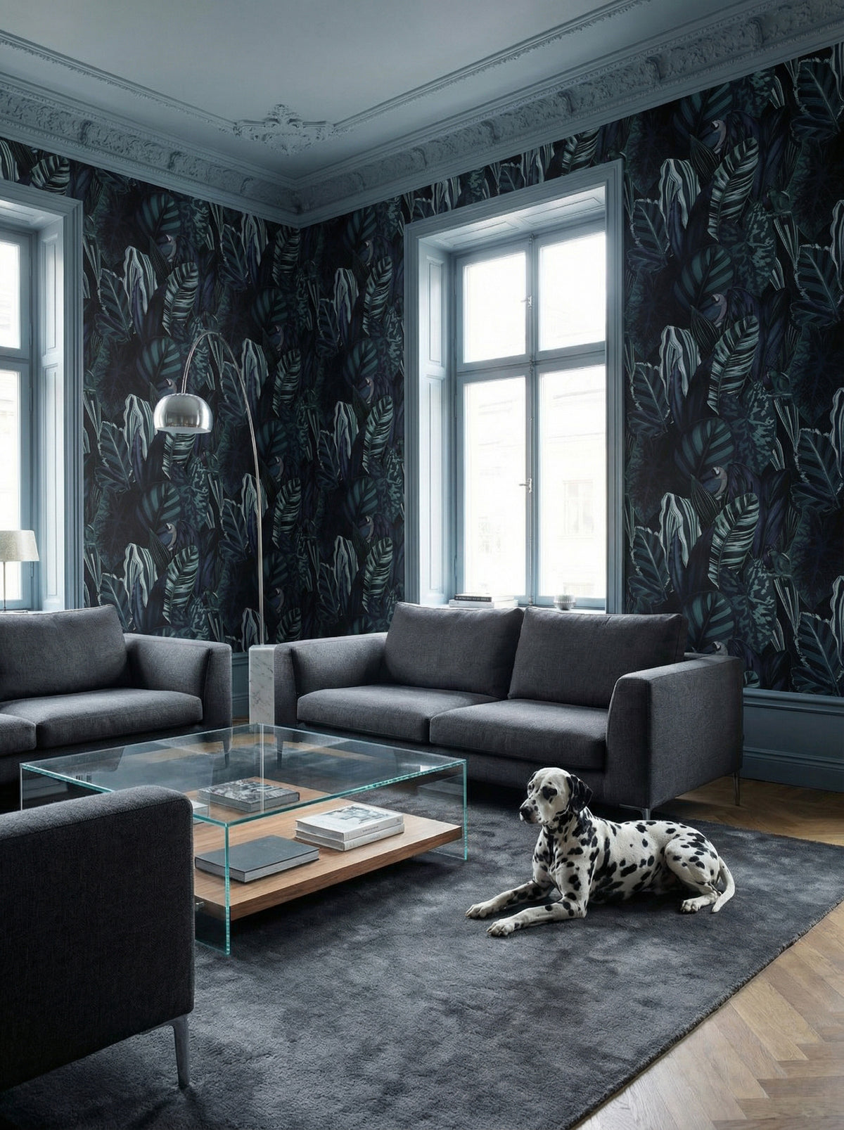 Tropical Leaves Blue