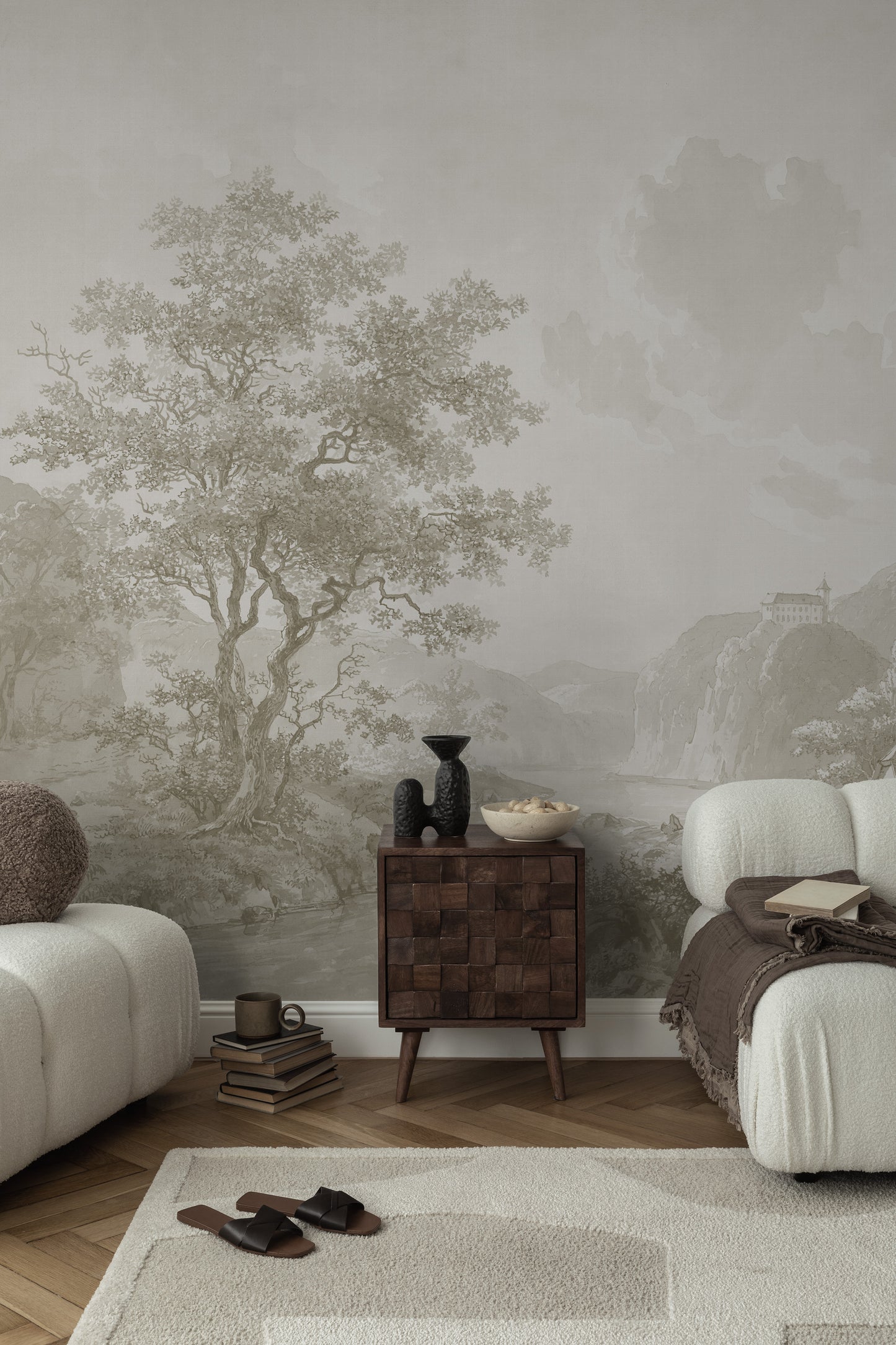 Watercolor Landscape I Beige